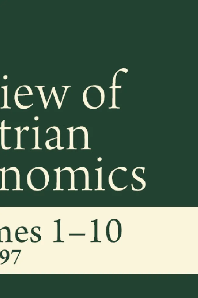 The Review of Austrian Economics